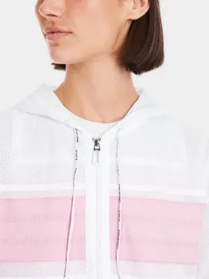 Marc Cain Pink & White Knitted In Germany Cardigan
