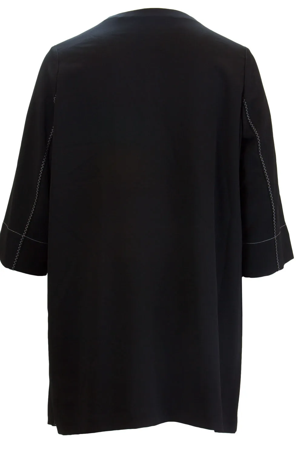 MARINA RINALDI Women's Black Farnia High Slit Jacket $725 NWT