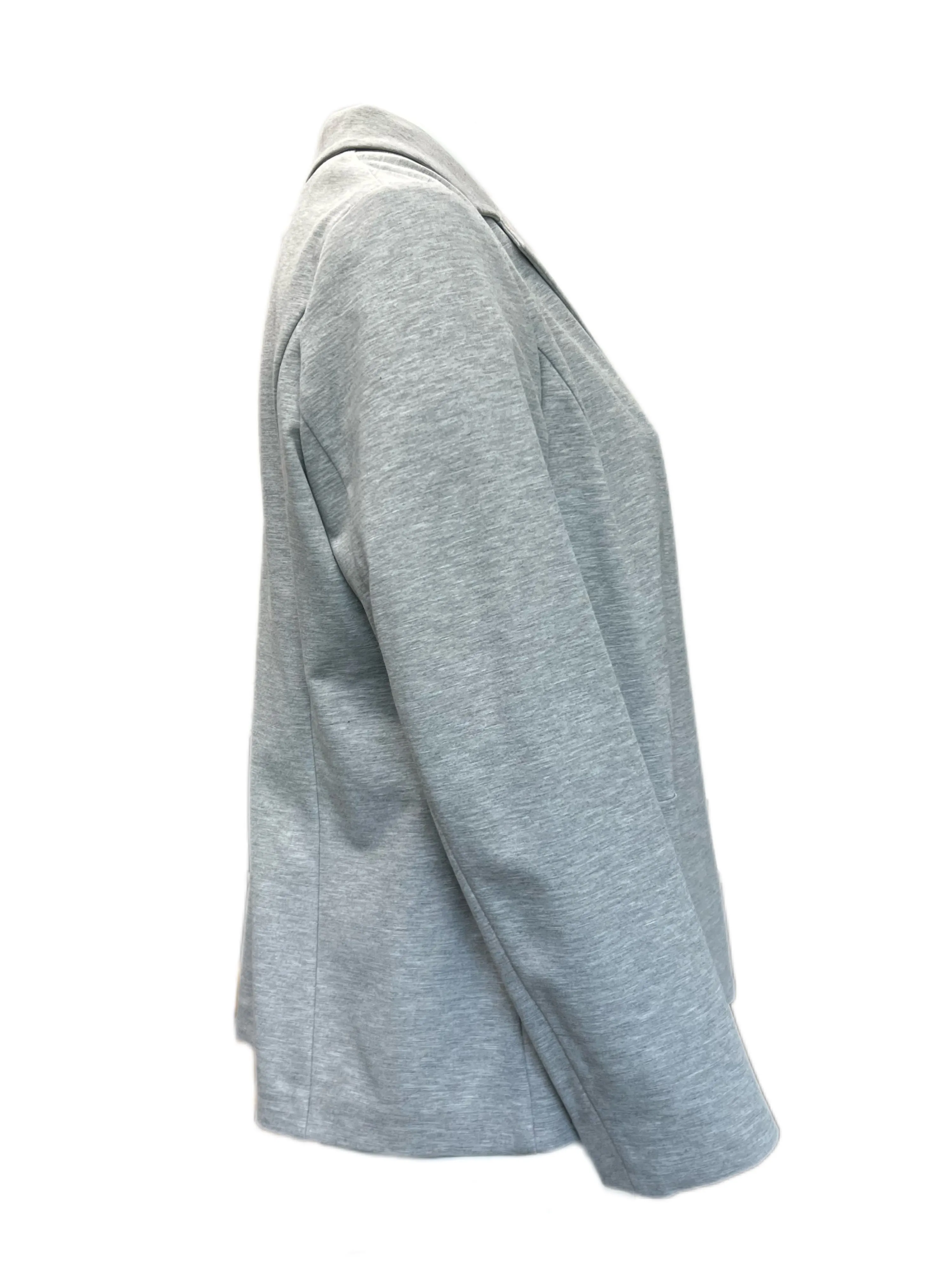 MARINA RINALDI Women's Gray Melange Obrizzo Jersey Jacket $420 NWT