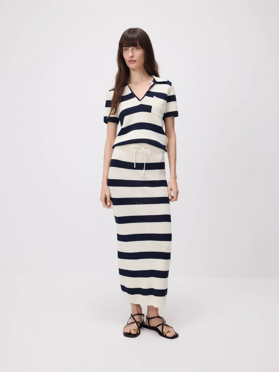 Maxi skirt with tie detail