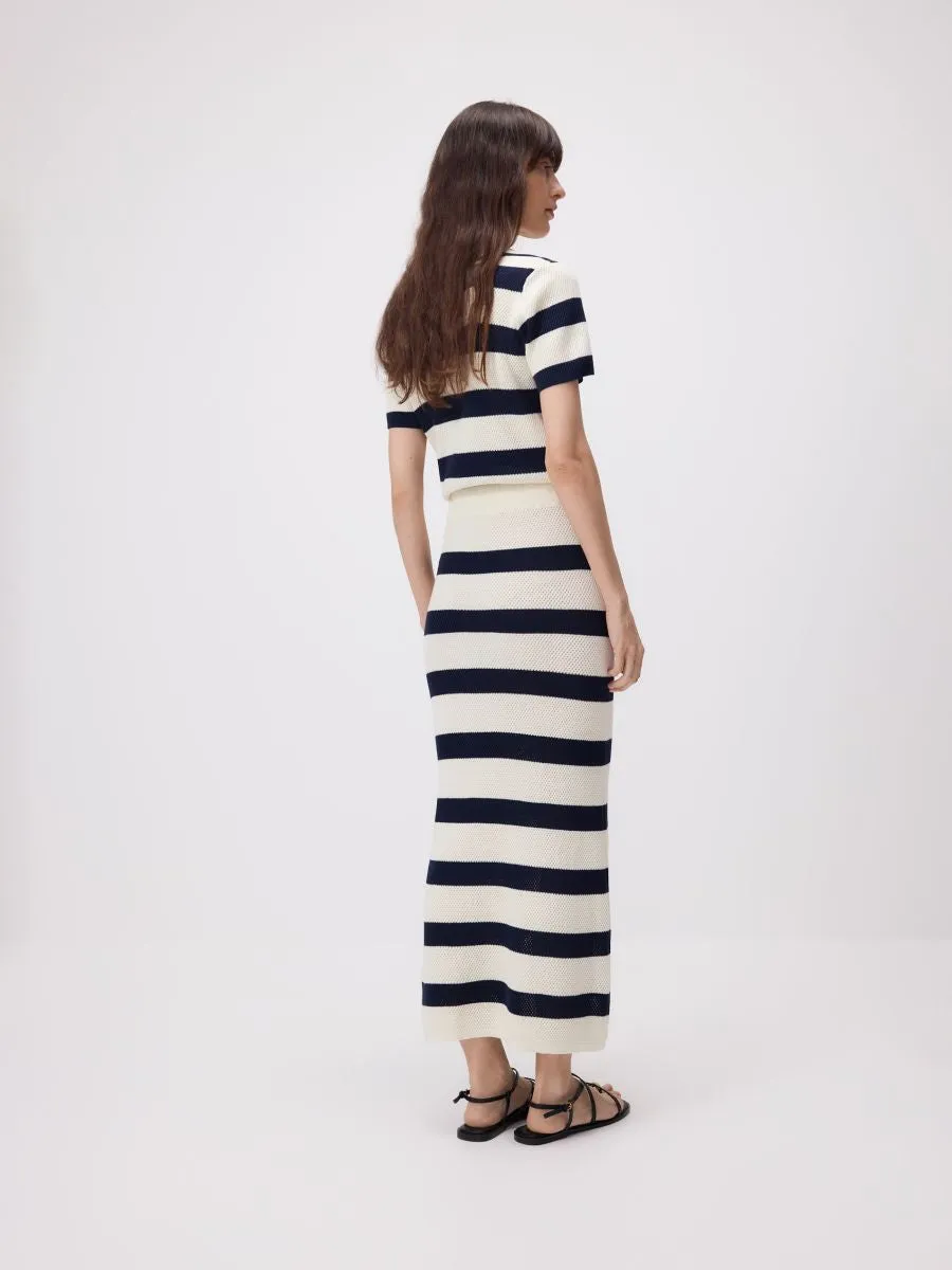 Maxi skirt with tie detail