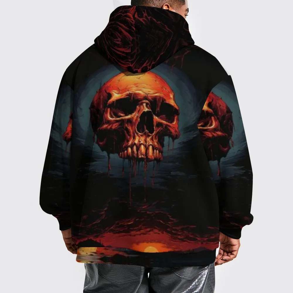 Mens Halloween Horror Skull 3D Print Hoodies