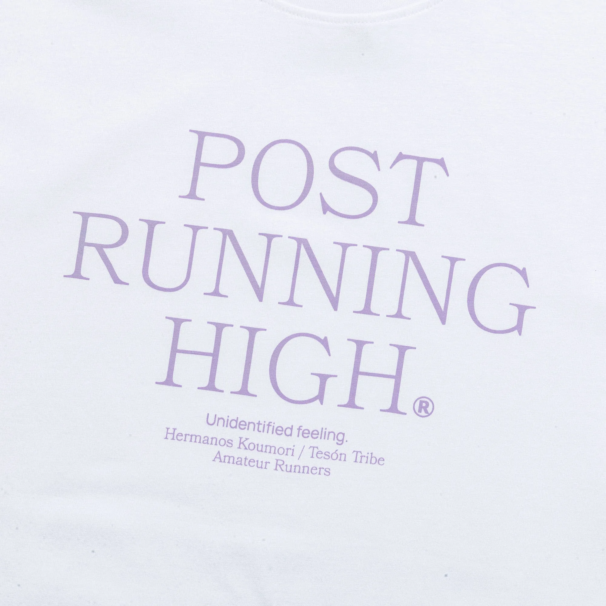 Mens Post Running High White SS - White