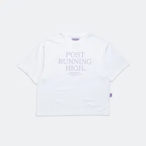 Mens Post Running High White SS - White