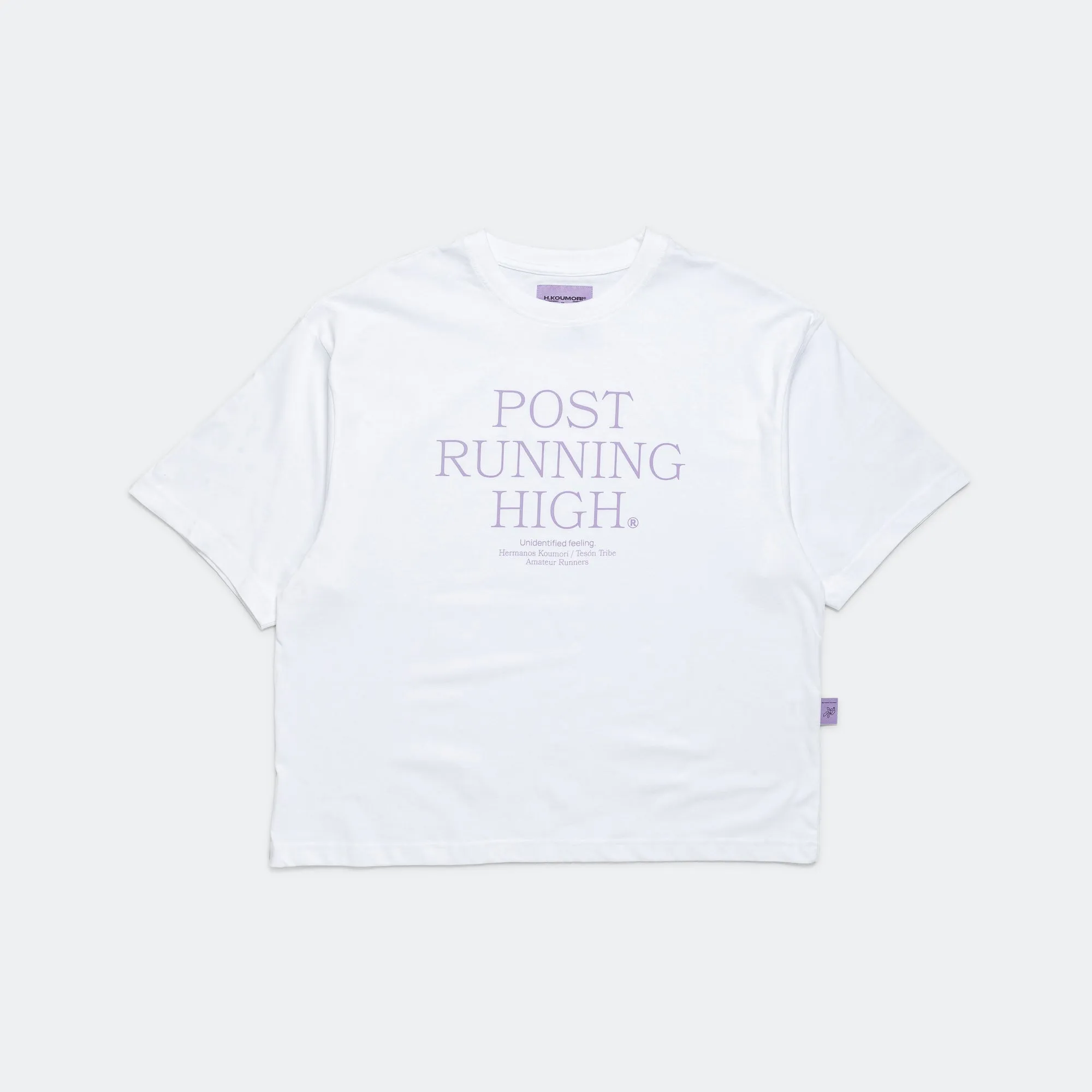 Mens Post Running High White SS - White