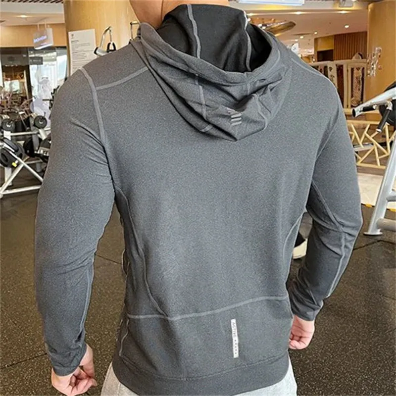 Men's Quick Dry Sports Hoodies: Versatile Fitness Jackets for Outdoor Workouts and Casual Wear