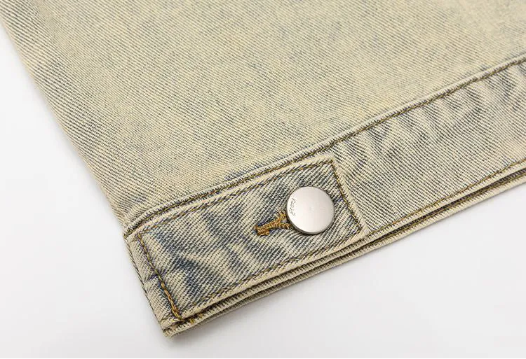 Men’s Relaxed-Fit Trucker Jacket with Flap Pocket