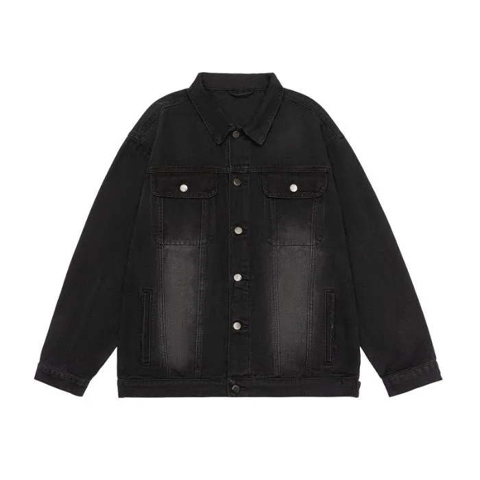 Men’s Relaxed-Fit Trucker Jacket with Flap Pocket