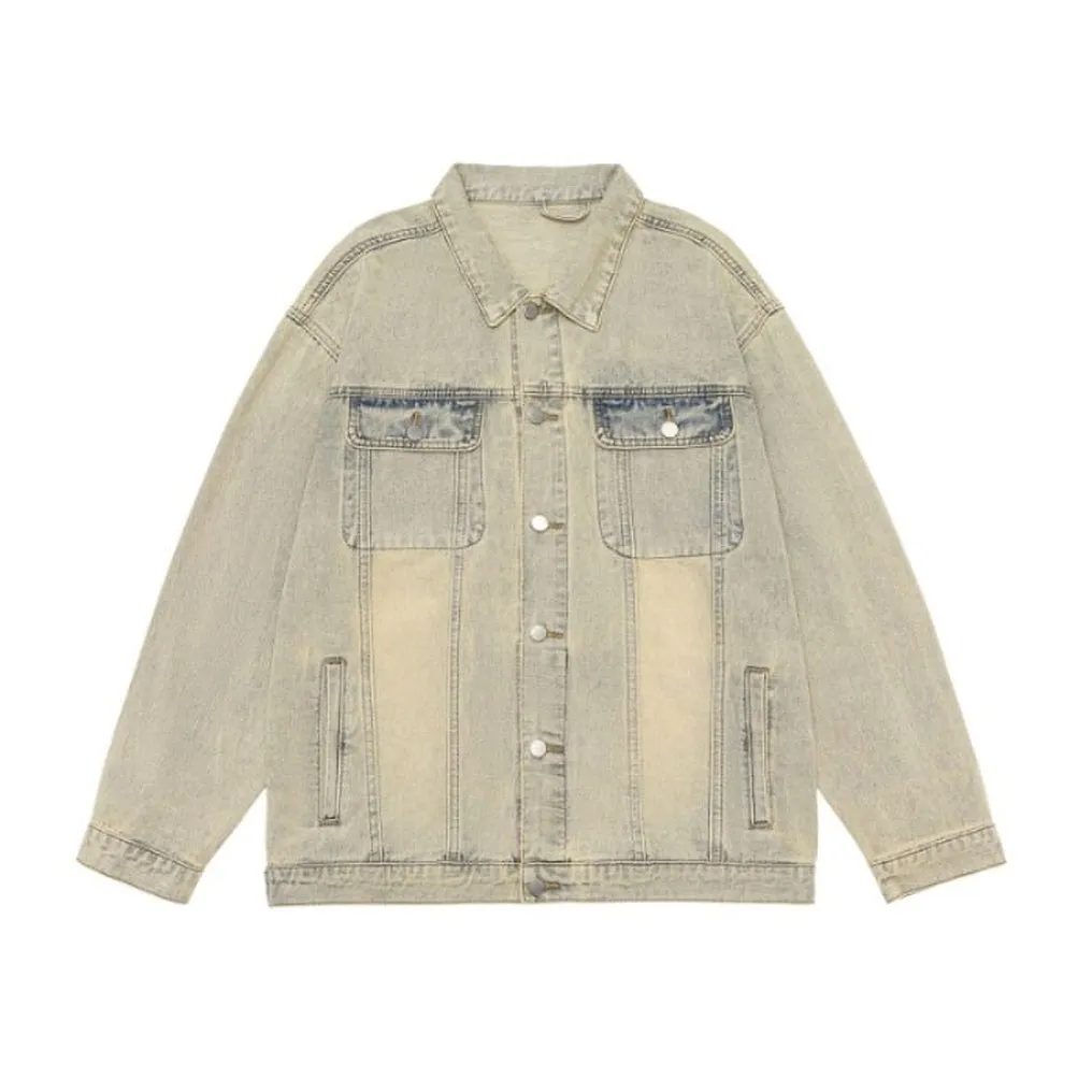Men’s Relaxed-Fit Trucker Jacket with Flap Pocket