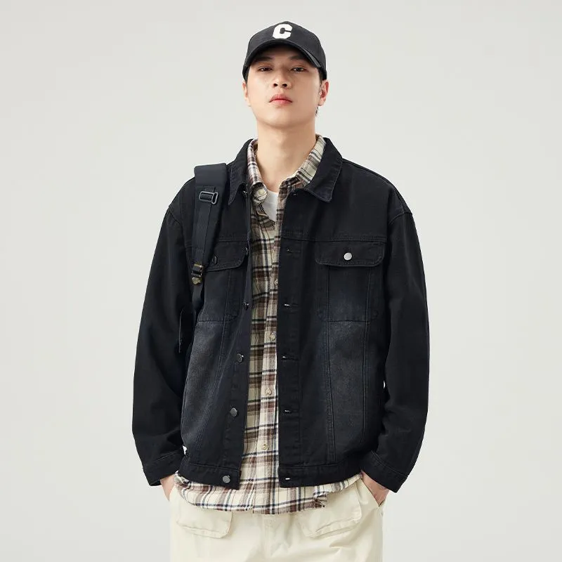 Men’s Relaxed-Fit Trucker Jacket with Flap Pocket
