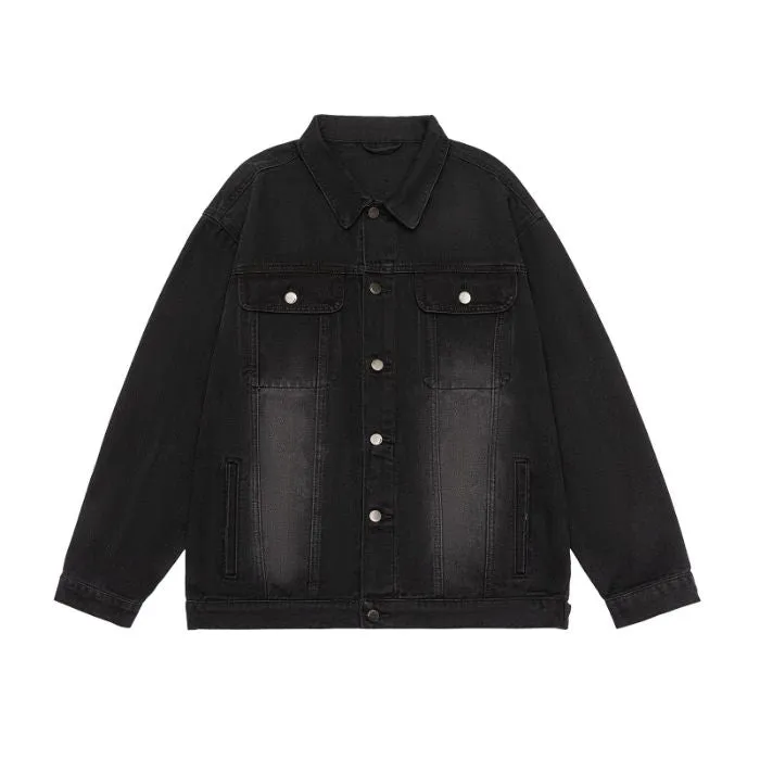 Men’s Relaxed-Fit Trucker Jacket with Flap Pocket