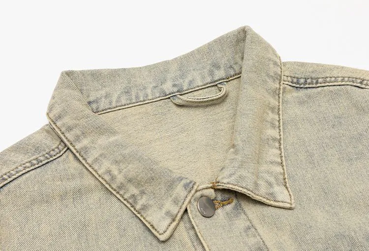 Men’s Relaxed-Fit Trucker Jacket with Flap Pocket