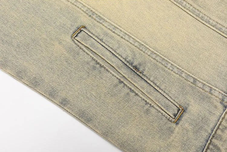 Men’s Relaxed-Fit Trucker Jacket with Flap Pocket