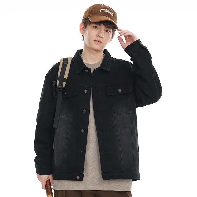 Men’s Relaxed-Fit Trucker Jacket with Flap Pocket