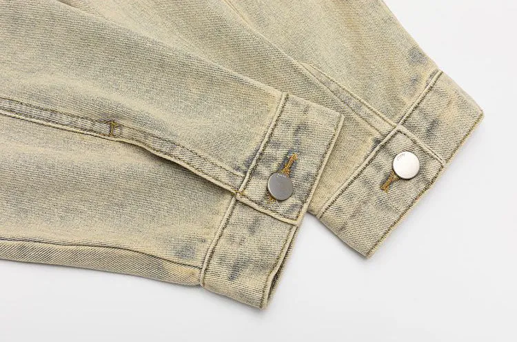 Men’s Relaxed-Fit Trucker Jacket with Flap Pocket