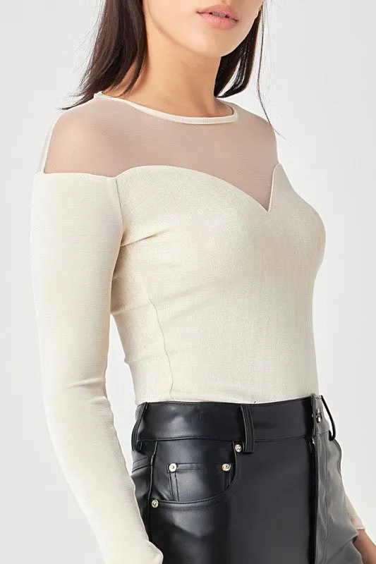 Mesh & Solid Body Suit (2 Color Ways)