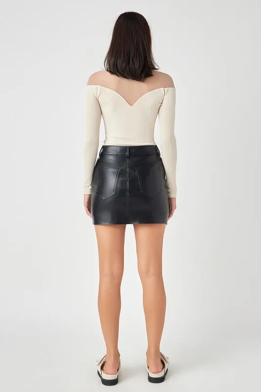 Mesh & Solid Body Suit (2 Color Ways)