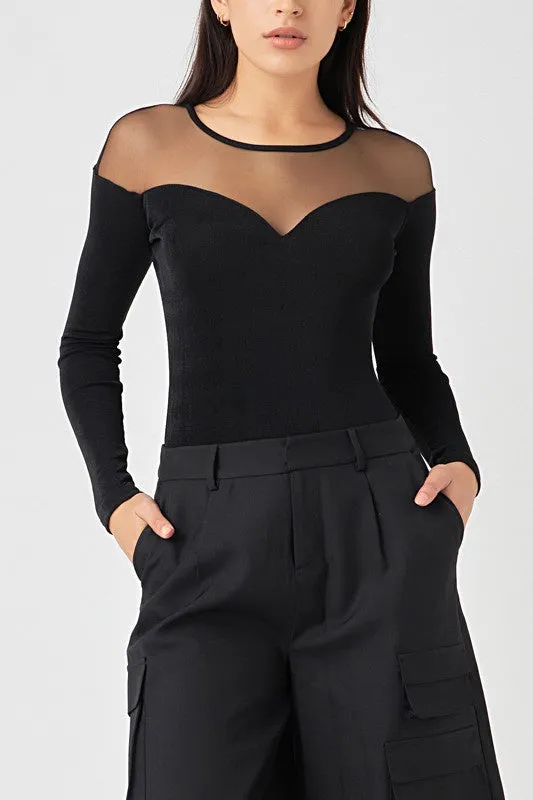 Mesh & Solid Body Suit (2 Color Ways)