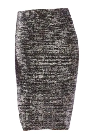 Metallic Foil Leger Pencil Skirt