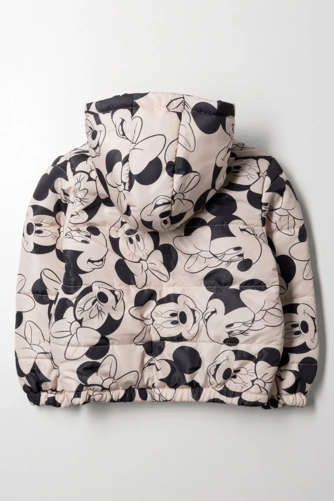 Minnie Mouse Puffer Jacket Natural