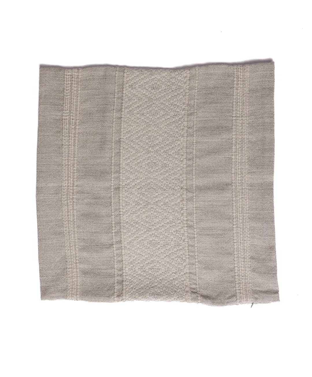 Miska Collection - Handloomed Alpaca Pillow - Gray & Ivory Cloudhaven
