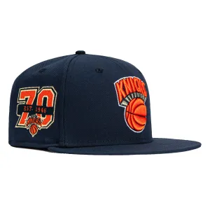 Mitchell & Ness New York Knicks 70th Anniversary Patch Hat - Navy