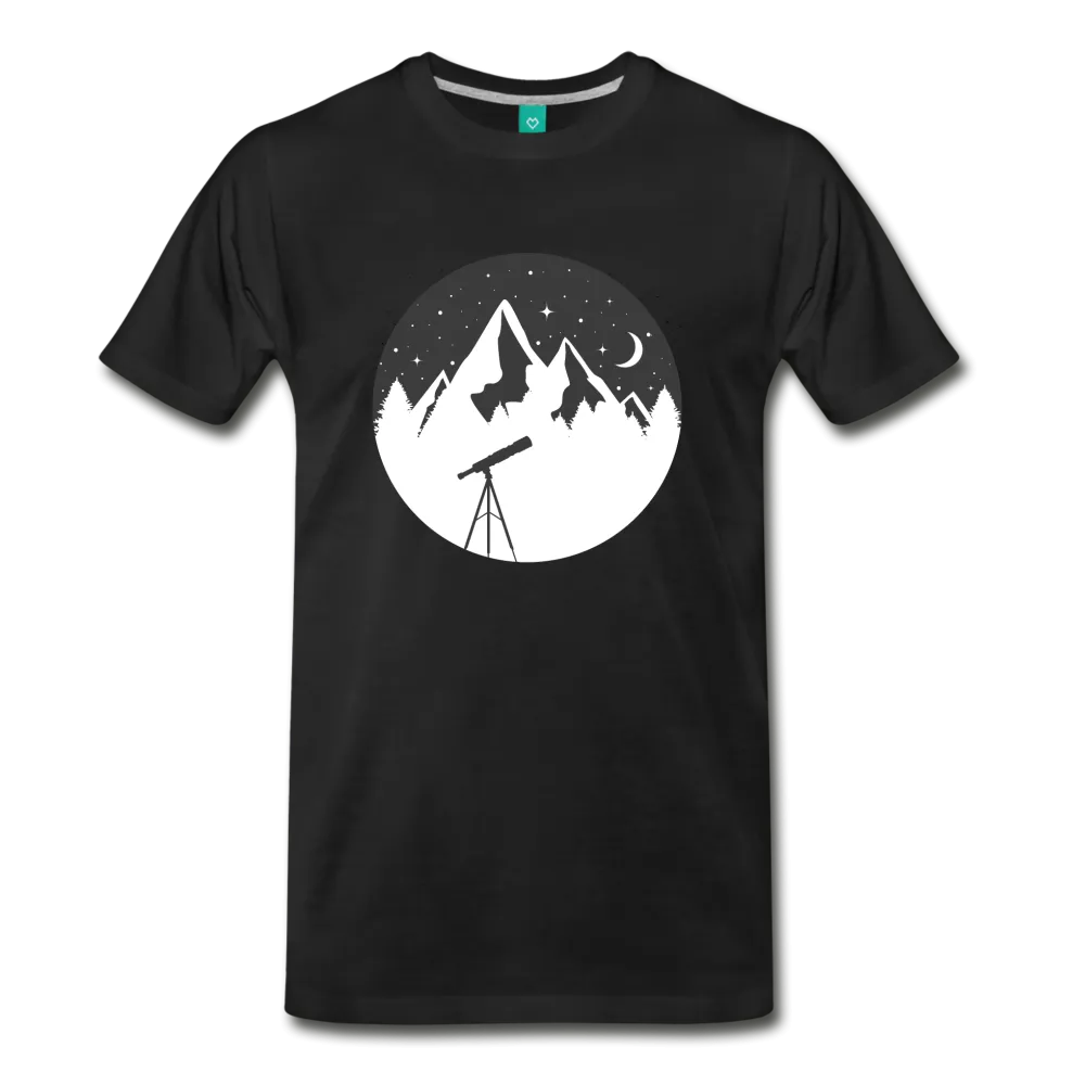 Mountain Moon Gazer Premium Men’s Cotton T-Shirt