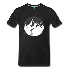 Mountain Moon Gazer Premium Men’s Cotton T-Shirt