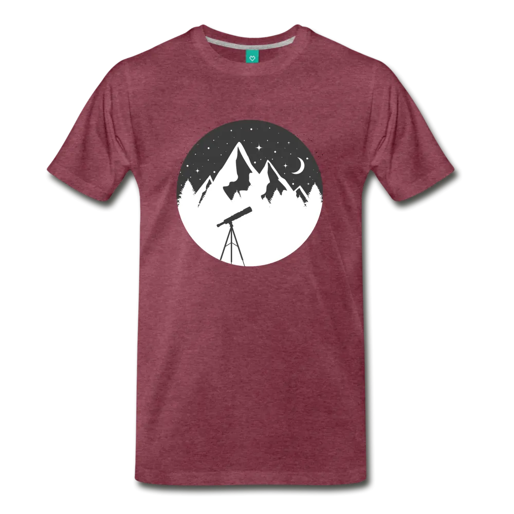 Mountain Moon Gazer Premium Men’s Cotton T-Shirt