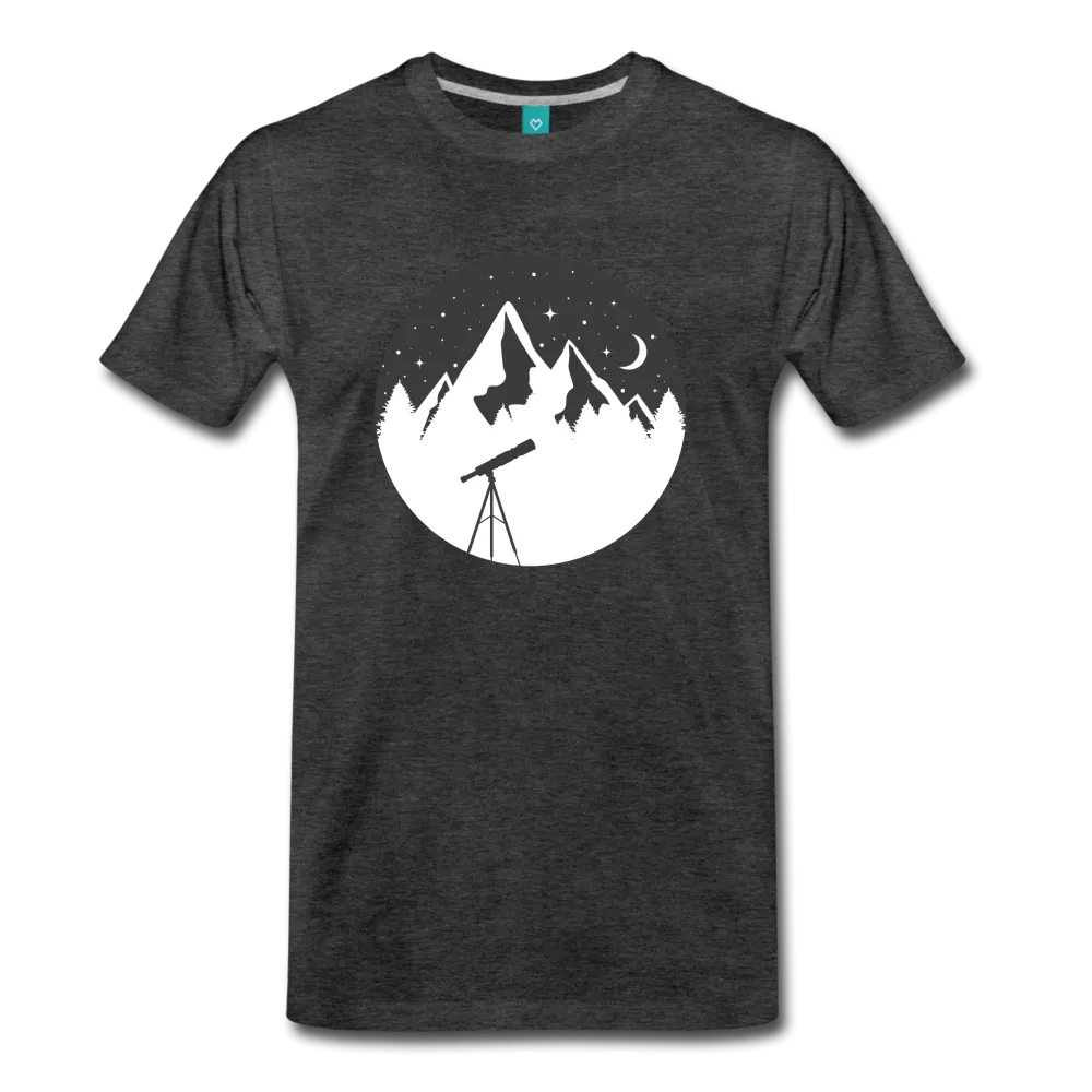 Mountain Moon Gazer Premium Men’s Cotton T-Shirt
