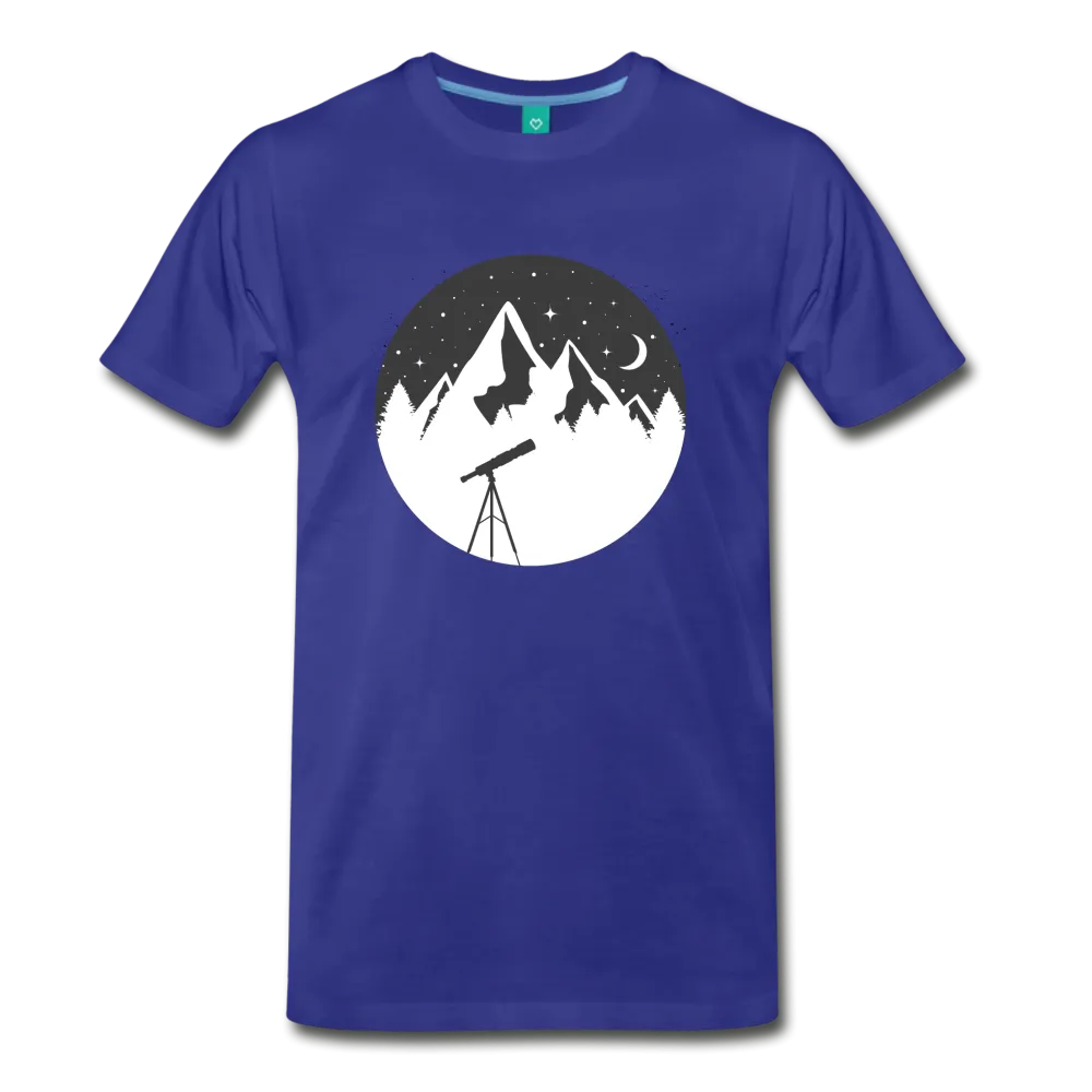 Mountain Moon Gazer Premium Men’s Cotton T-Shirt