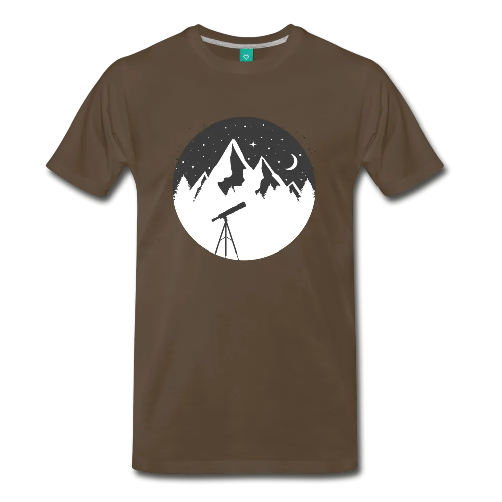 Mountain Moon Gazer Premium Men’s Cotton T-Shirt