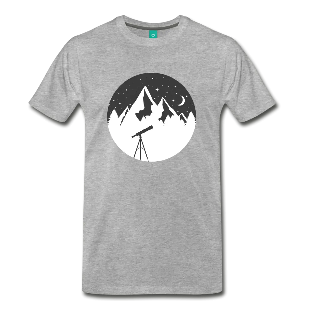 Mountain Moon Gazer Premium Men’s Cotton T-Shirt