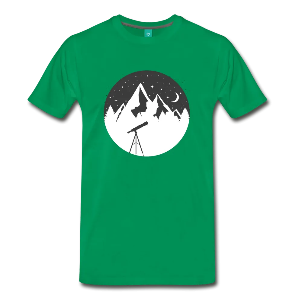 Mountain Moon Gazer Premium Men’s Cotton T-Shirt