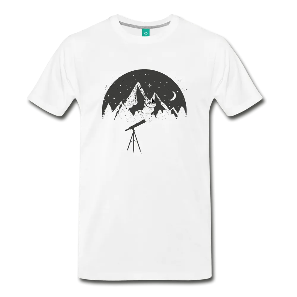 Mountain Moon Gazer Premium Men’s Cotton T-Shirt