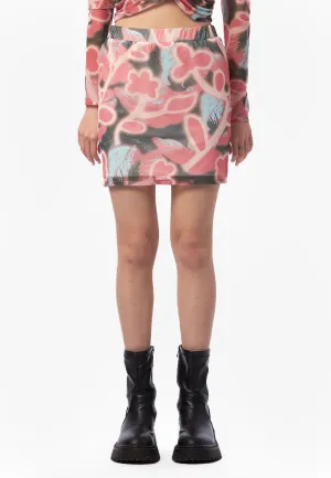 Multicolor Fitted Mini Skirt