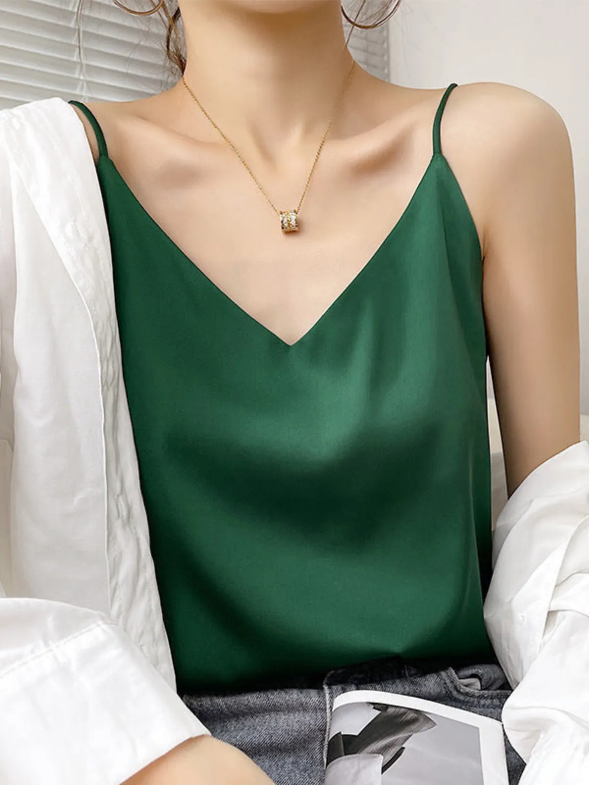 Must-have Satin Bottoming Top