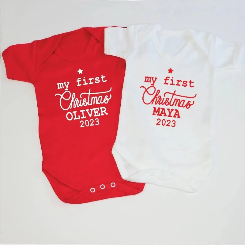 My first Christmas as Mummy My First Christmas As Daddy Matching Family T-shirts