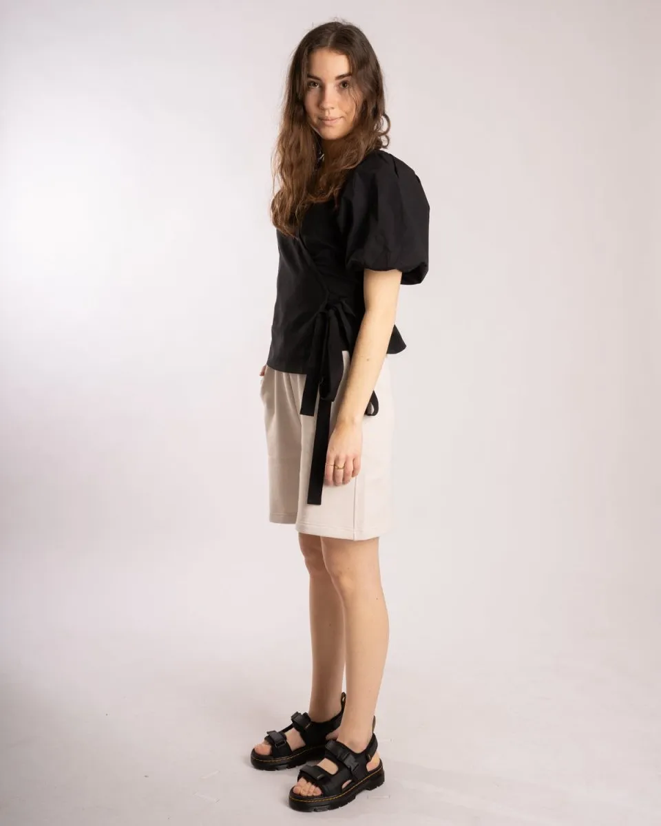 Nema Wrap Blouse - Black