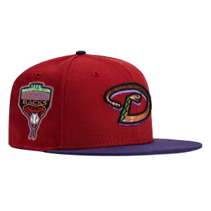 New Era 59Fifty Arizona Diamondbacks Inaugural Patch D Hat - Sedona Red, Purple