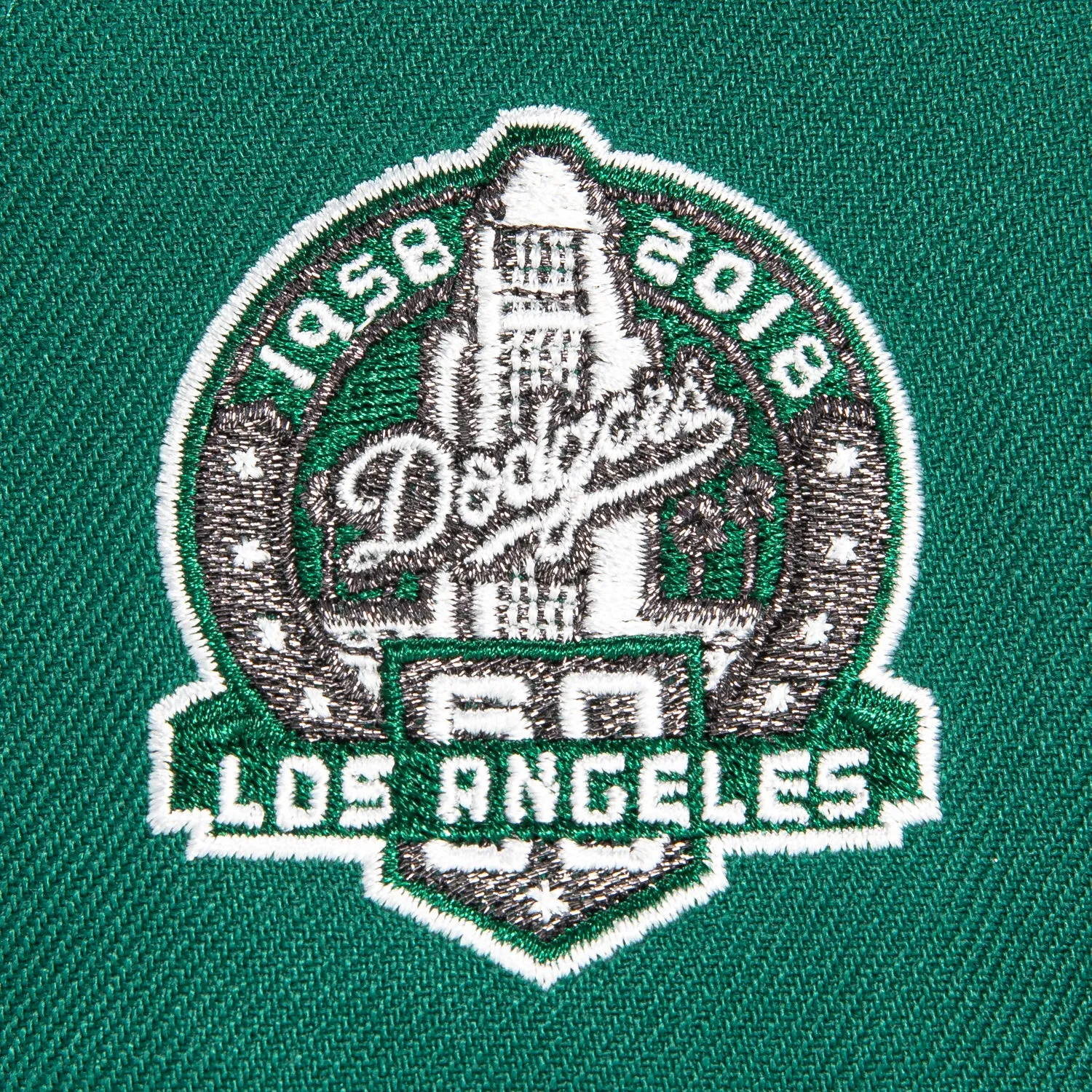 New Era 59Fifty Los Angeles Dodgers 60th Anniversary Patch Upside Down Hat - Green, Black, White
