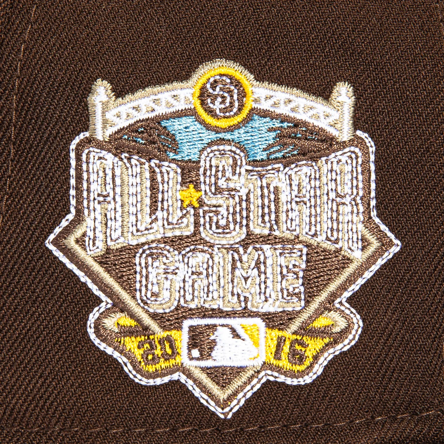 New Era 59Fifty State Stitch San Diego Padres 2016 All Star Game Patch Hat - Brown