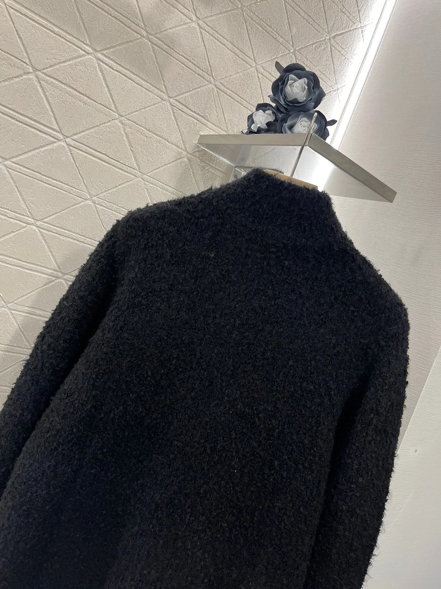 New Lapel Pocket Knitted Jacket
