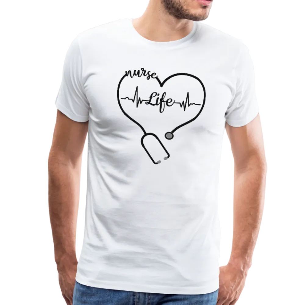 Nurse Life Stethoscope Men's Premium T-Shirt (CK1270)