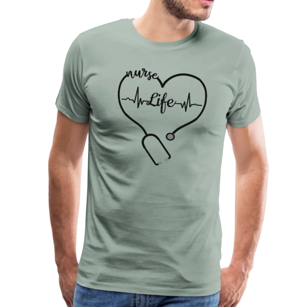 Nurse Life Stethoscope Men's Premium T-Shirt (CK1270)