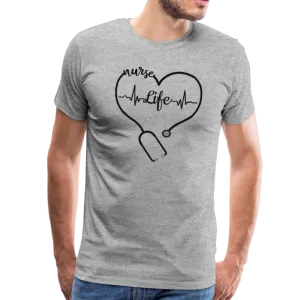 Nurse Life Stethoscope Men's Premium T-Shirt (CK1270)