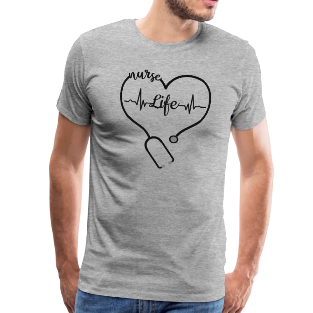 Nurse Life Stethoscope Men's Premium T-Shirt (CK1270)