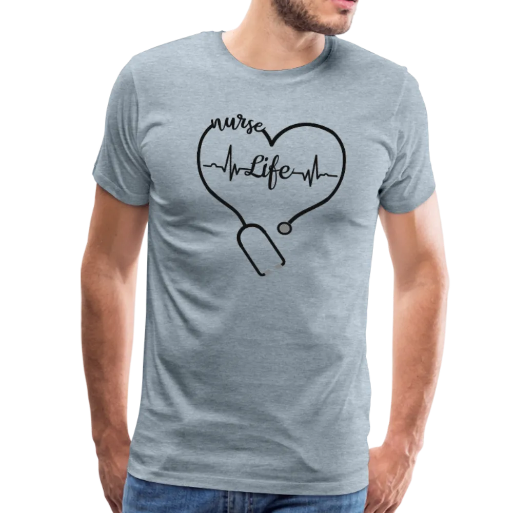 Nurse Life Stethoscope Men's Premium T-Shirt (CK1270)