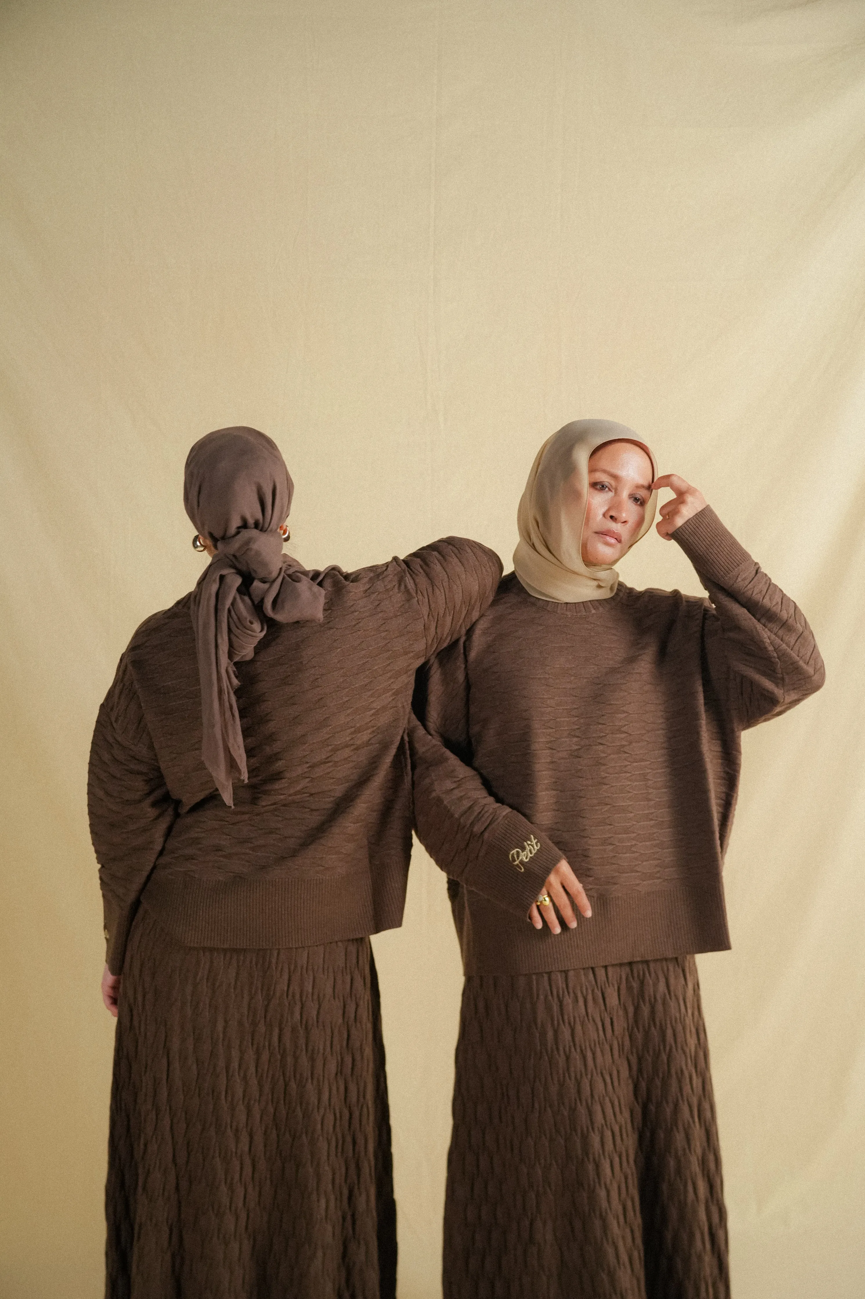 NUVOLA KNIT SKIRT IN ESPRESSO