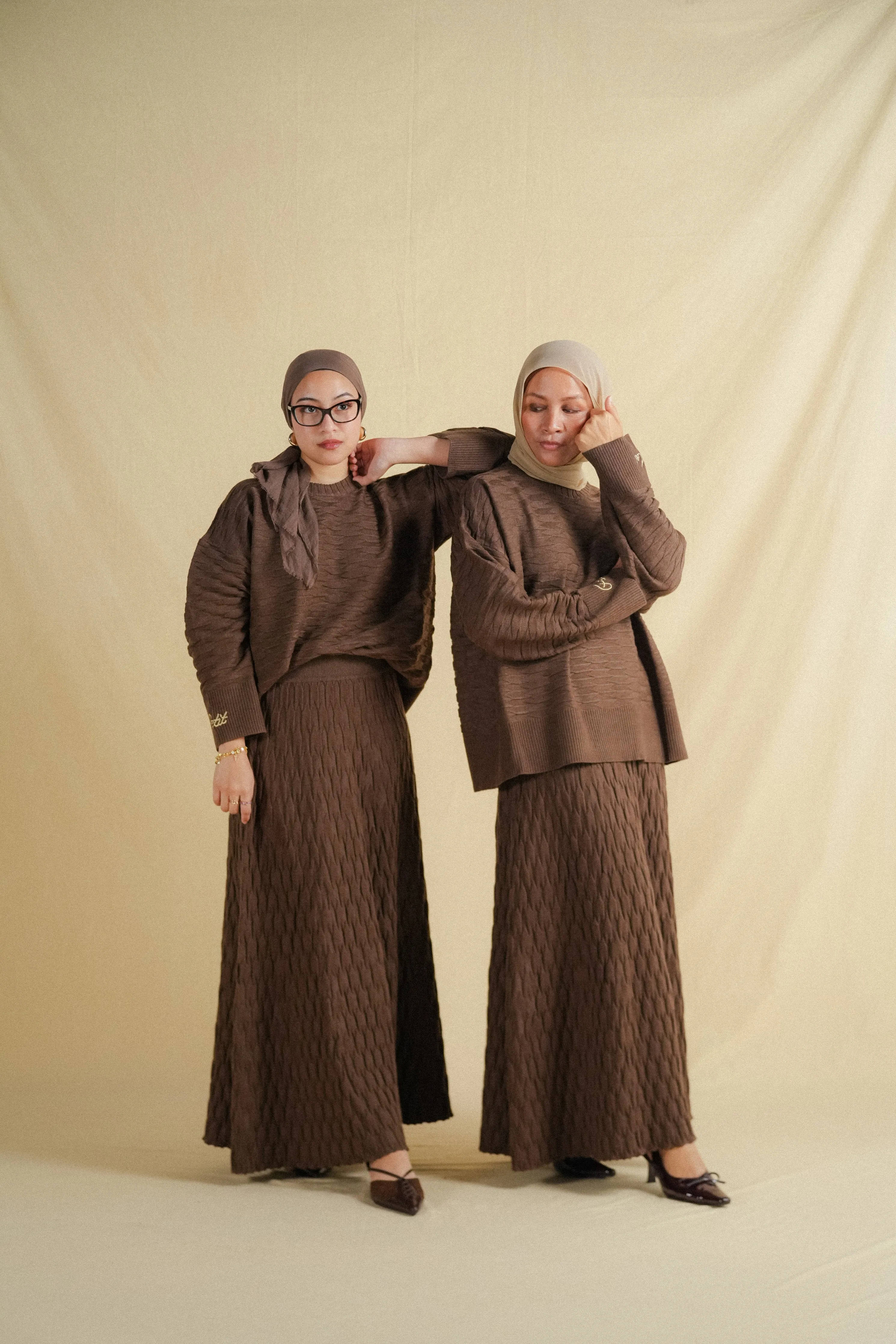 NUVOLA KNIT SKIRT IN ESPRESSO